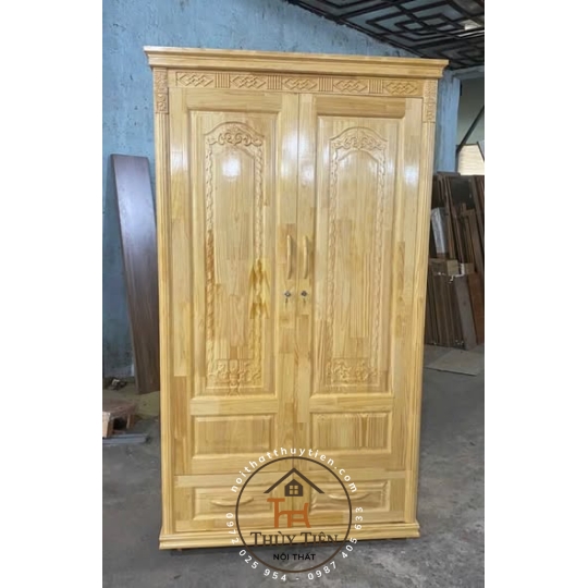 Mẫu tủ quần áo gỗ thông