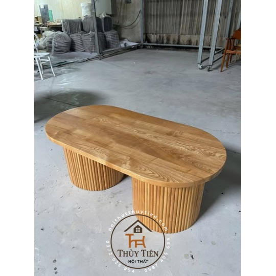 BÀN TRÀ SOFA MẶT OVAL TINH TẾ VÀ THANH MẢNH