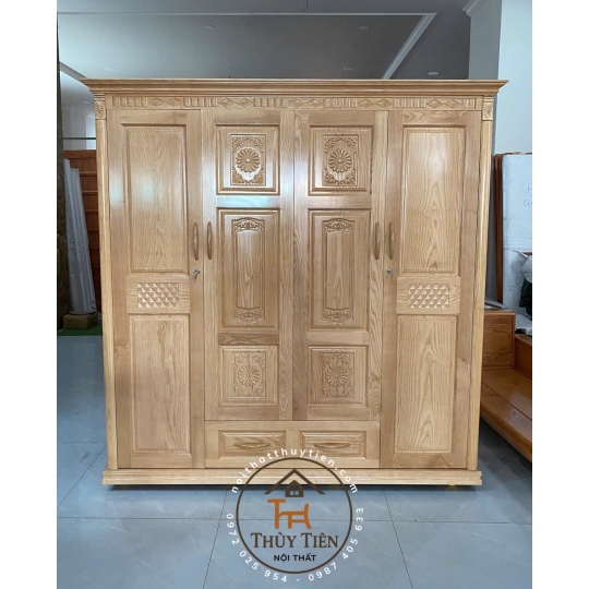 Mẫu tủ quần áo sồi nam