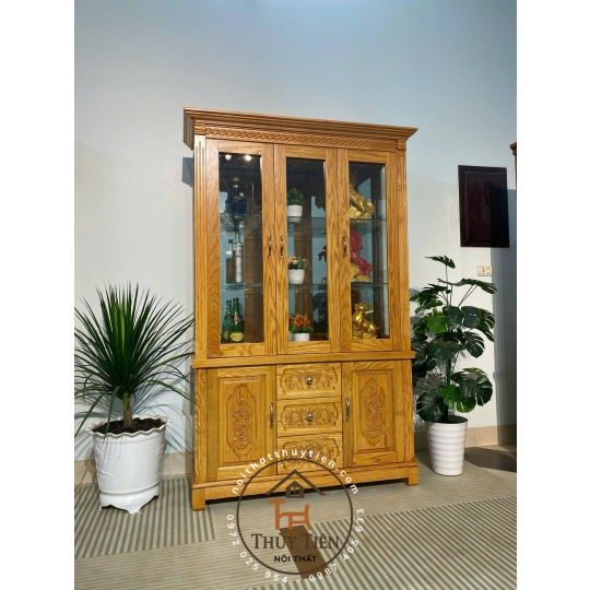 Mẫu tủ rượu gỗ sồi