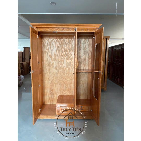 Mẫu tủ quần áo sồi nam