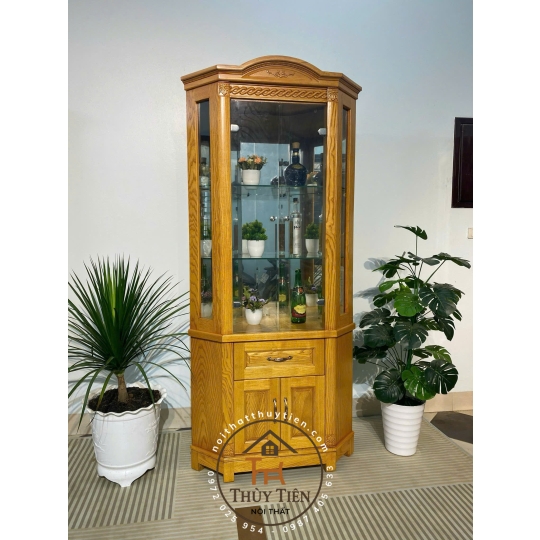 Mẫu tủ rượu gỗ sồi