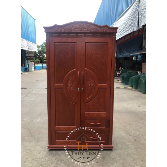 Mẫu tủ quần áo xoan phủ