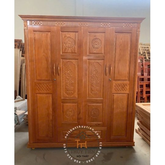 Mẫu tủ quần áo sồi nam