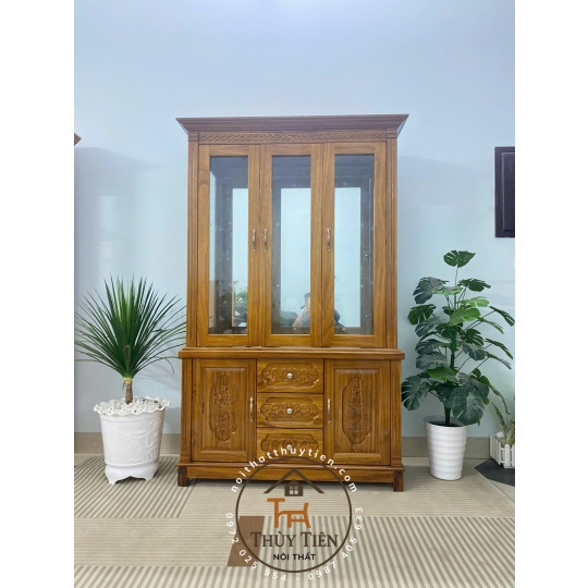 Mẫu tủ rượu gỗ sồi