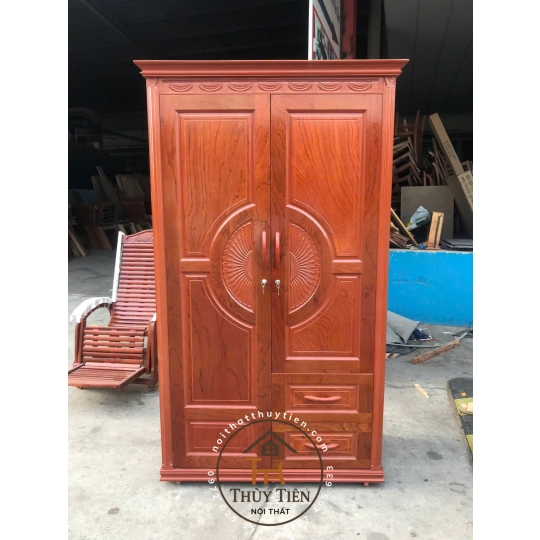 Mẫu tủ quần áo xoan phủ