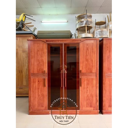 Tủ quần áo óc chó cánh kính