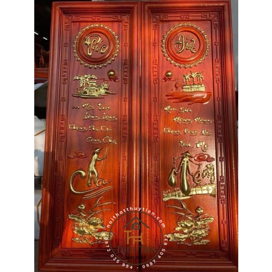 Tranh Đồng Hồ Treo Tường Gỗ Hương Điêu Khắc Nguyên Tấm - Nhiều mẫu