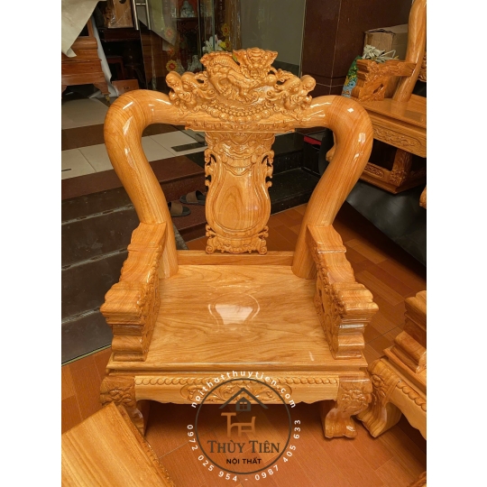 Bộ salon gõ đỏ nghê đỉnh cột 10, 12