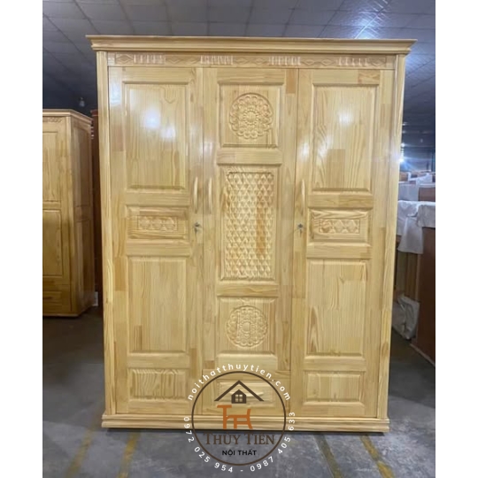 Mẫu tủ quần áo gỗ thông