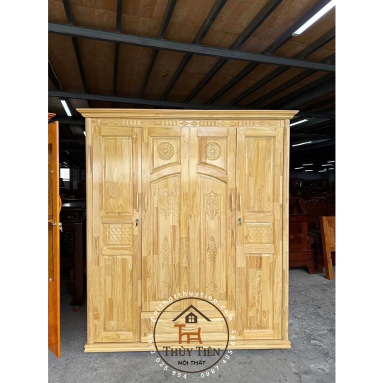 Mẫu tủ quần áo gỗ thông