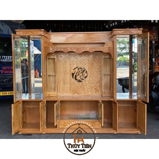 Kệ tivi gỗ gõ đỏ