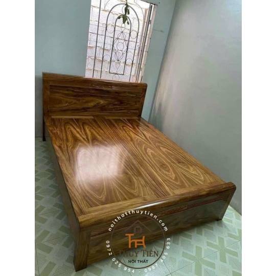 Giường ngủ gỗ hương xám- GNGHX 002
