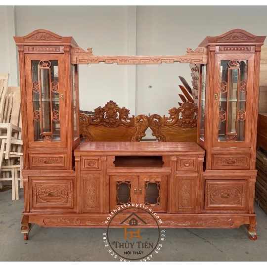 Kệ tivi gỗ sồi