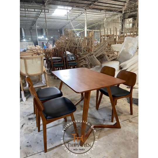 BỘ BÀN ĂN CHÂN V NHỎ GỌN THÁO RỜI CHÂN ĐƯỢC