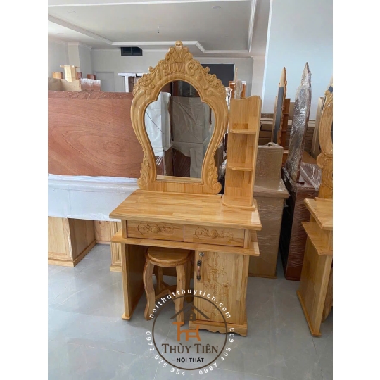 Bàn trang điểm gỗ thông nhiều mẫu