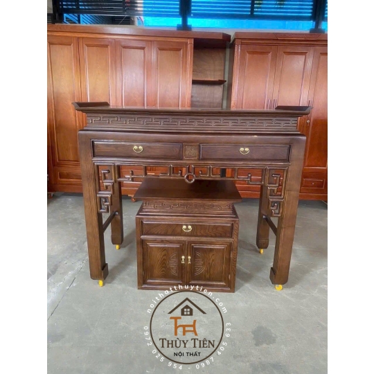 Mẫu bàn cúng gỗ sồi