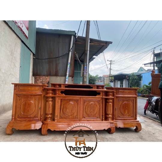 Cốp tivi gỗ hương đá