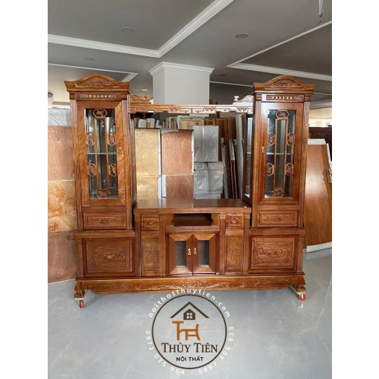 Kệ tivi gỗ sồi