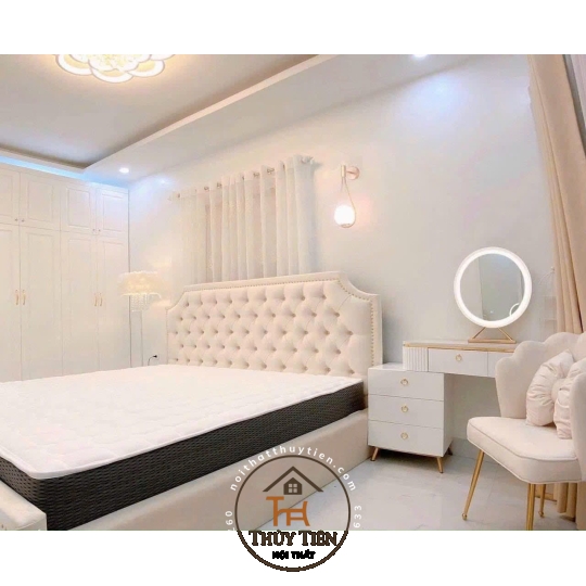 Giường bọc nỉ nhung cao cấp 
