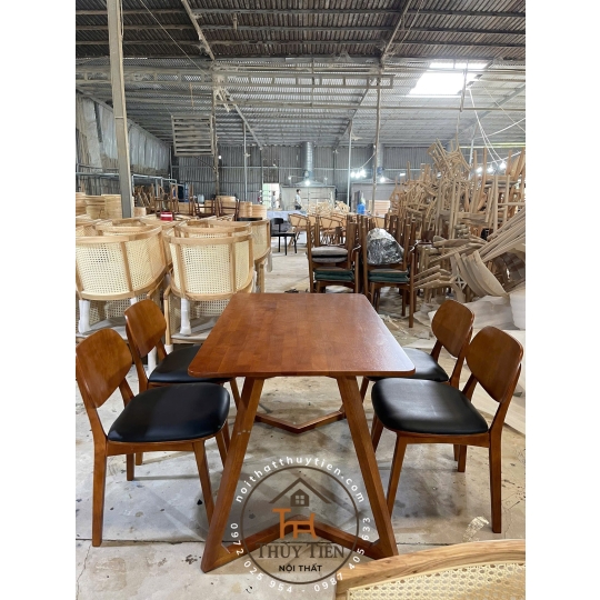 BỘ BÀN ĂN CHÂN V NHỎ GỌN THÁO RỜI CHÂN ĐƯỢC