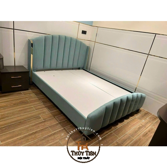 Giường bọc nỉ nhung cao cấp 