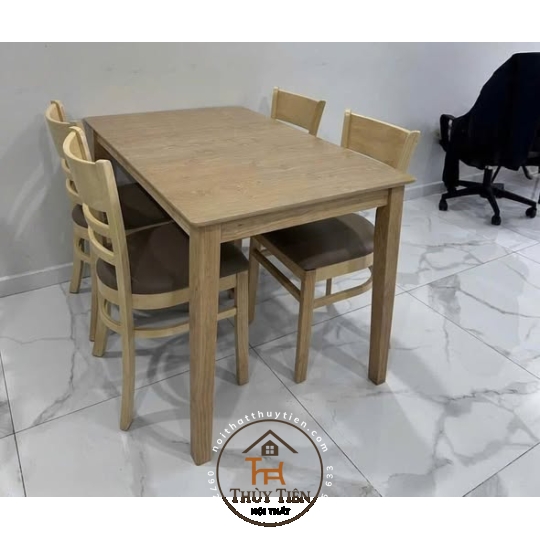 Bộ Bàn Ăn cao su 4 Ghế 6 ghế Cabin bàn mặt gỗ giá rẻ- BBAGVD 014
