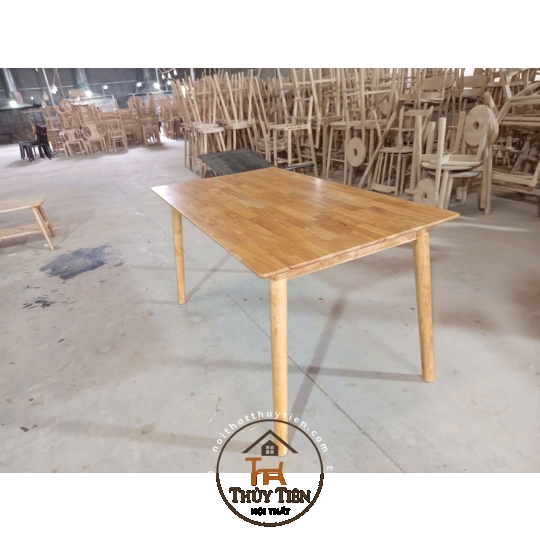 Bàn ăn lunar tròn & chữ nhật gỗ cao su 