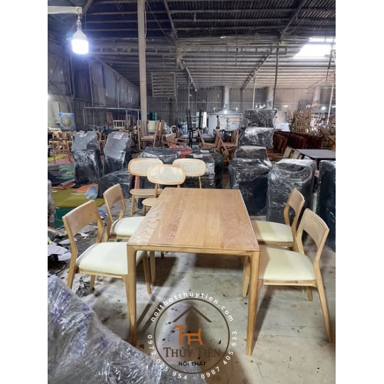 SET BÀN ĂN 4 GHẾ GỖ ASH
