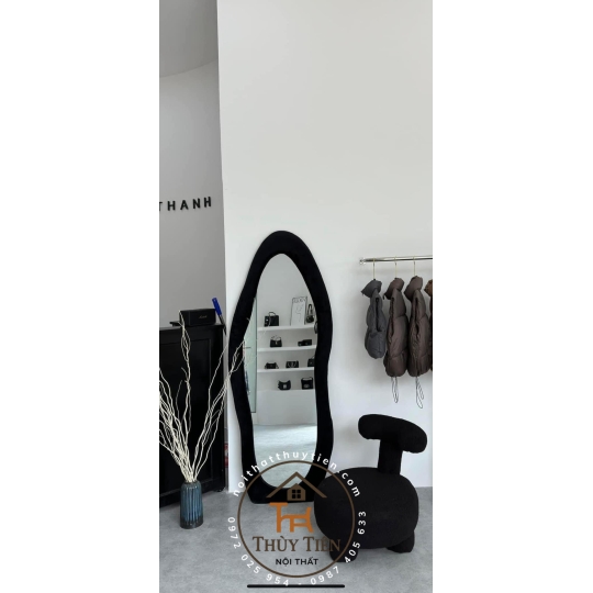 Gương hạt đậu bọc nỉ 70*1m7