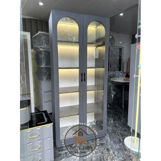 Tủ- kệ trưng bày cánh kính