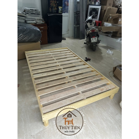 Giường sinh viên gỗ thông  sơn đẹp hàng lắp ráp giá rẻ