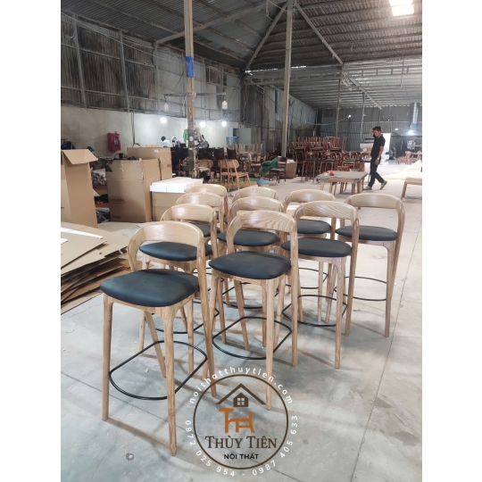 Ghế bar Neva gỗ ash cao cấp