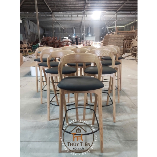 Ghế bar Neva gỗ ash cao cấp