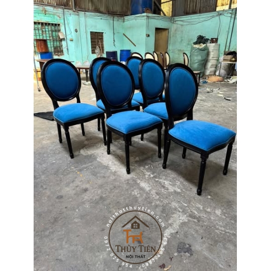 Ghế Louis xanh Coban