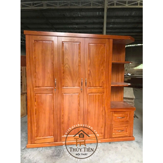 Tủ áo gõ phủ có kệ mới ra lò, giá siu mềm