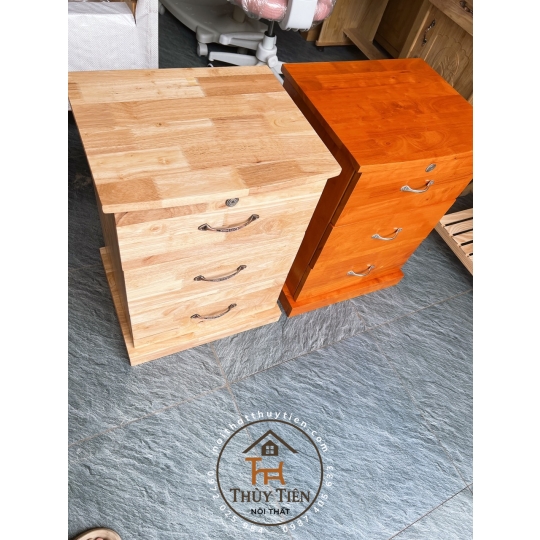 Tủ đầu giường gỗ cao su