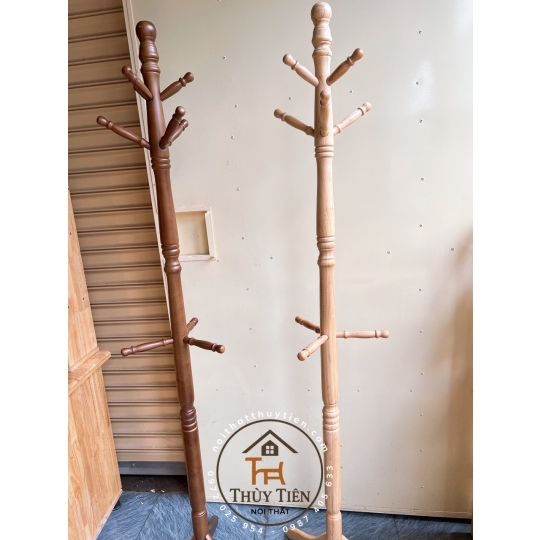 Cây treo quần áo- Móc treo đồ 3 đa năng gỗ  cao su tự nhiên, Bền Đẹp, Chuẩn Nội Thất Xuất Khẩu