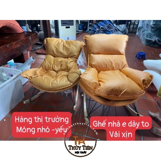 Ghế Bập bênh tôm tặng kèm đôn gác chân 