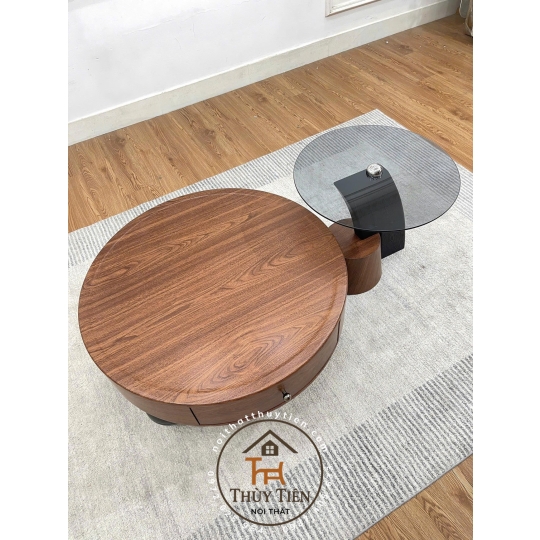 ✨Mẫu bàn decor tròn tông vân gỗ🍂