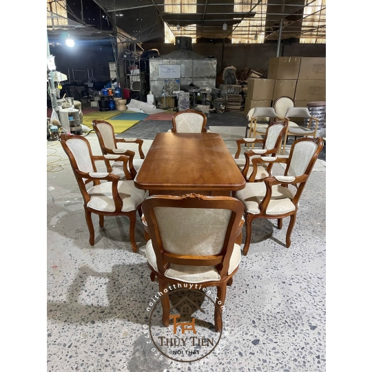 BỘ BÀN ĂN GỖ TÂN CỔ ĐIỂN