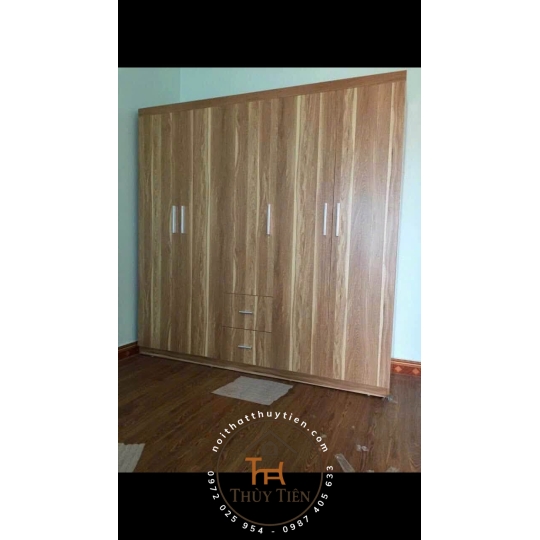 Tủ quần áo gỗ MDF cửa mở - TQAMDF 025