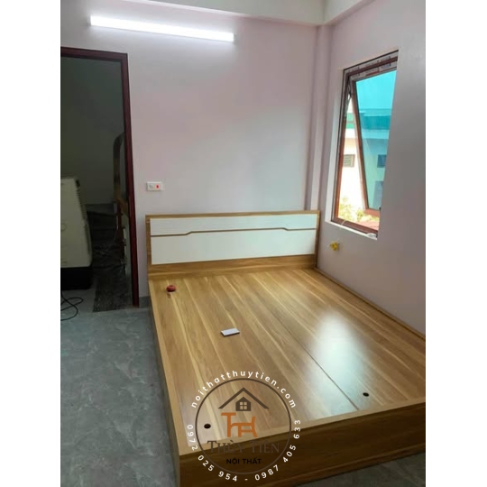 Giường ngủ mdf lõi xanh chống ẩm có hộc kéo