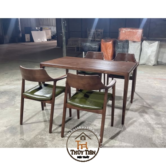 Bộ bàn ghế gỗ ash cao cấp- 002