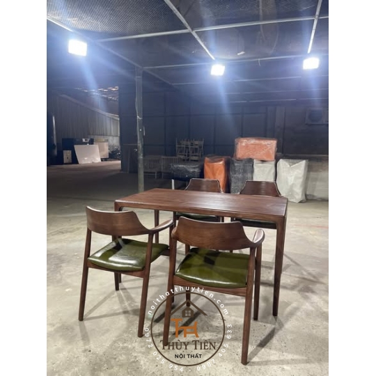 Bộ bàn ghế gỗ ash cao cấp- 002