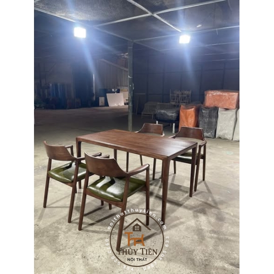 Bộ bàn ghế gỗ ash cao cấp- 002