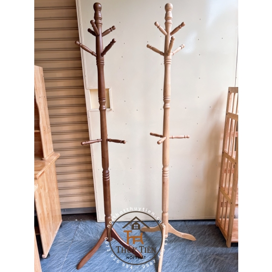 Cây treo quần áo- Móc treo đồ 3 đa năng gỗ  cao su tự nhiên, Bền Đẹp, Chuẩn Nội Thất Xuất Khẩu