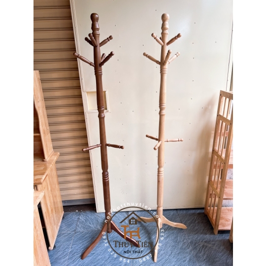 Cây treo quần áo- Móc treo đồ 3 đa năng gỗ  cao su tự nhiên, Bền Đẹp, Chuẩn Nội Thất Xuất Khẩu