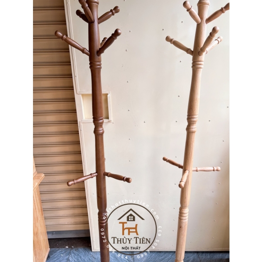 Cây treo quần áo- Móc treo đồ 3 đa năng gỗ  cao su tự nhiên, Bền Đẹp, Chuẩn Nội Thất Xuất Khẩu