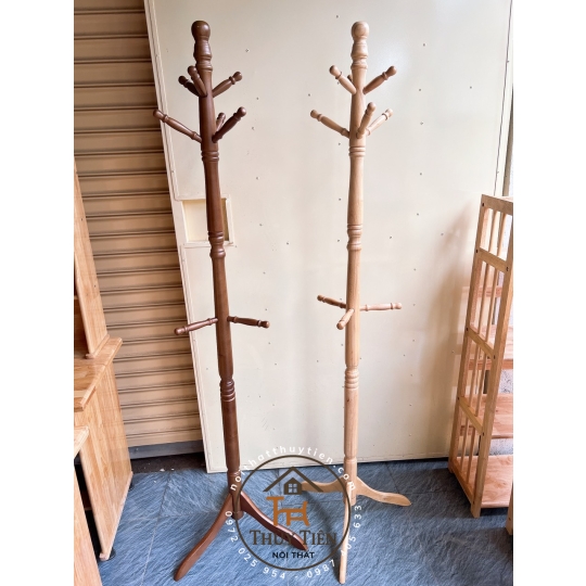Cây treo quần áo- Móc treo đồ 3 đa năng gỗ  cao su tự nhiên, Bền Đẹp, Chuẩn Nội Thất Xuất Khẩu